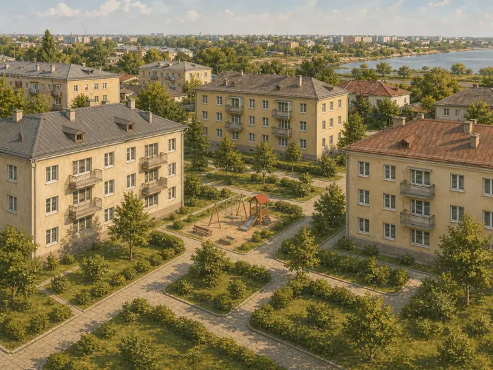 Будущее здание, рисунок: Жилой квартал в Аксае: 14 скважин